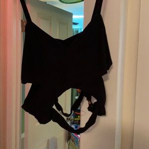 Black crop top